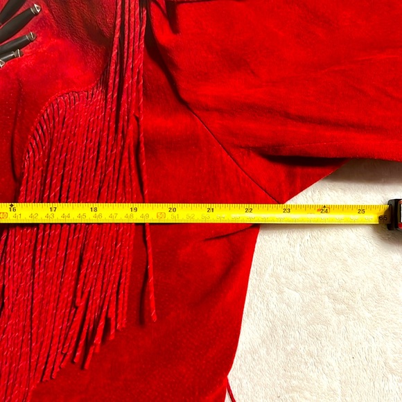 Cripple Creek Red Genuine Leather Jacket. Like New! Size Large - Picture 12 of 13